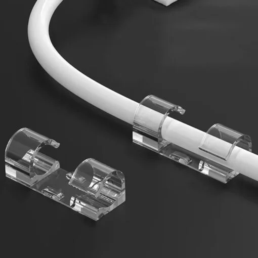 16 PCs । Self-Adhesive Transparent Cable Clip । CN-77